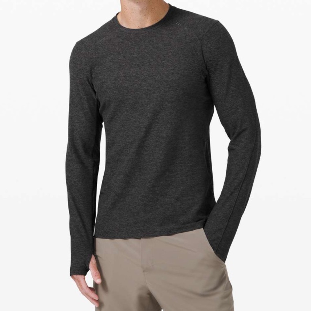 Grey Lululemon Surge Warm Long Sleeve Tee